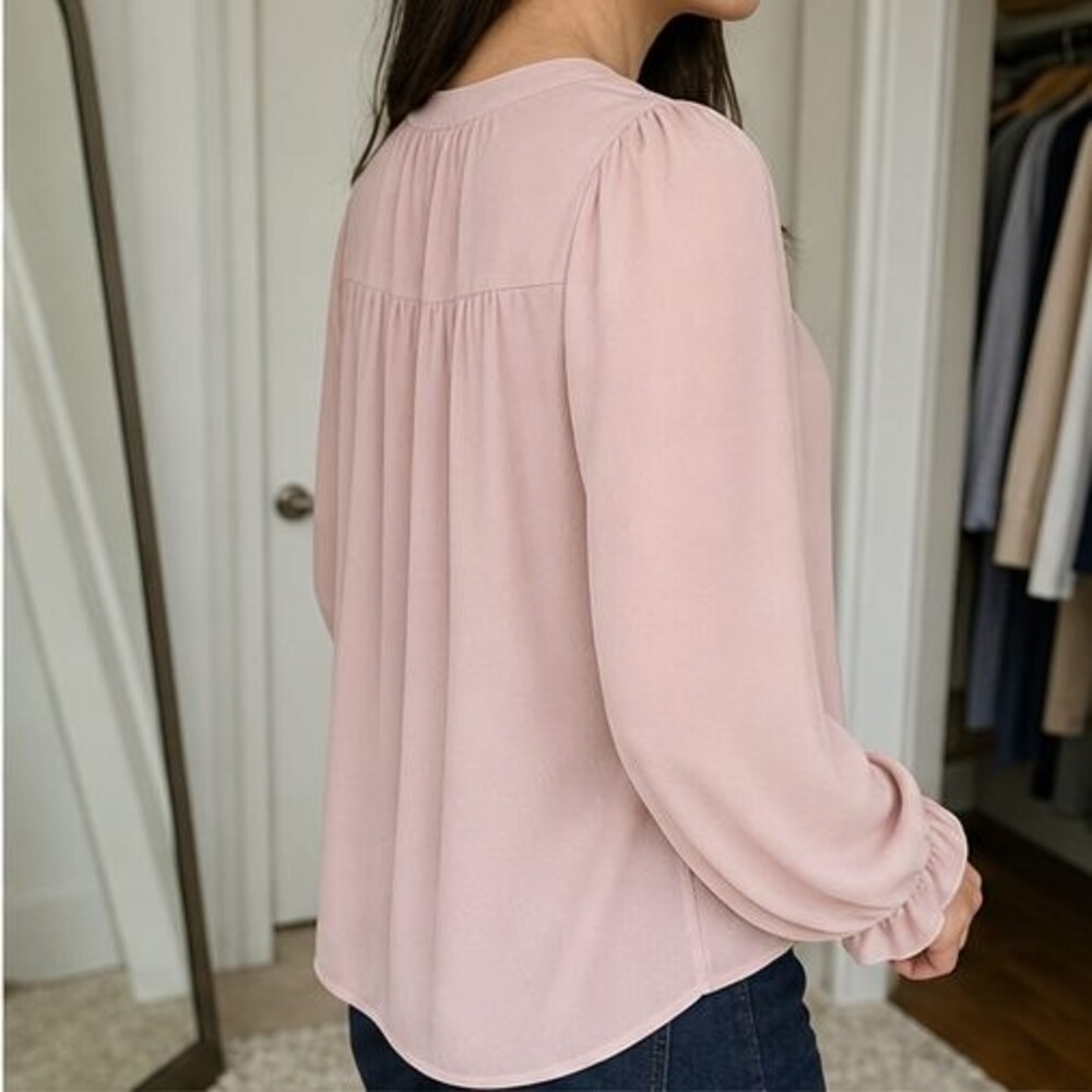 Blush Ruffle Blouse - Picture 3 of 6